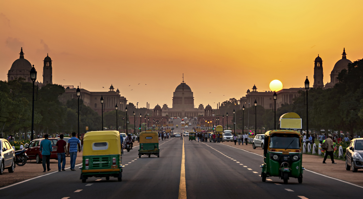 Delhi at sunset
