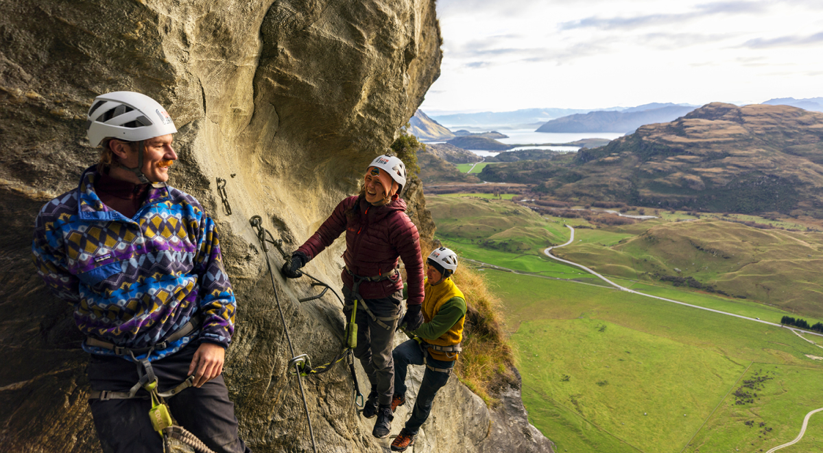Rock climbing in New Zealand