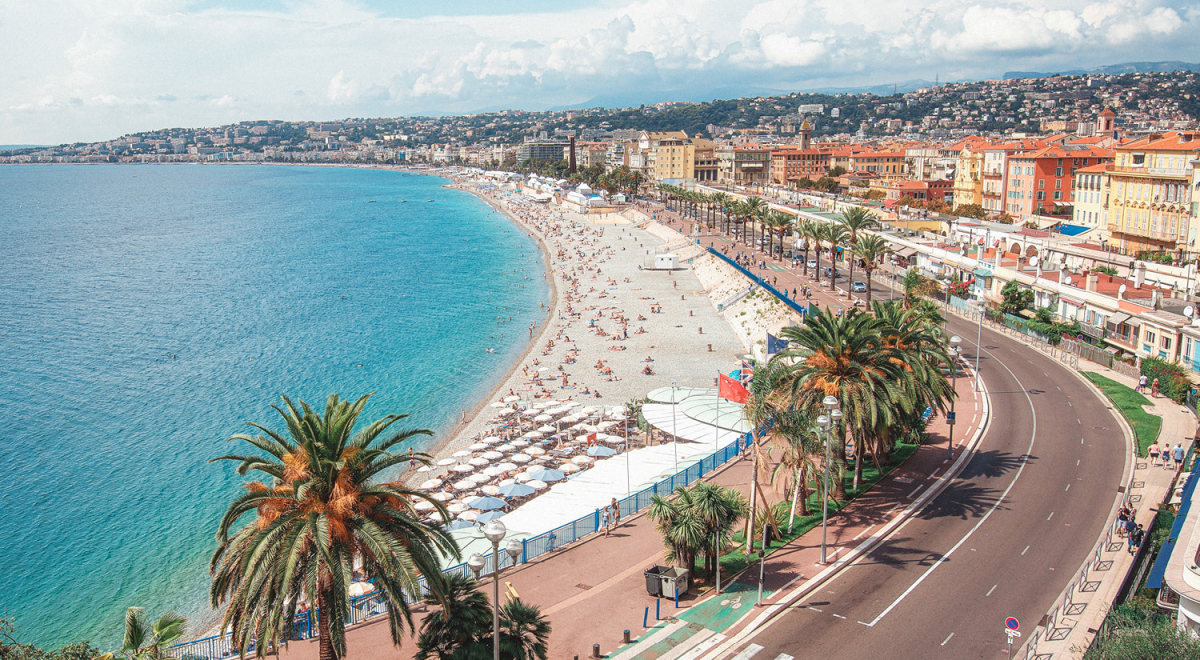 The promenade in Nice, France