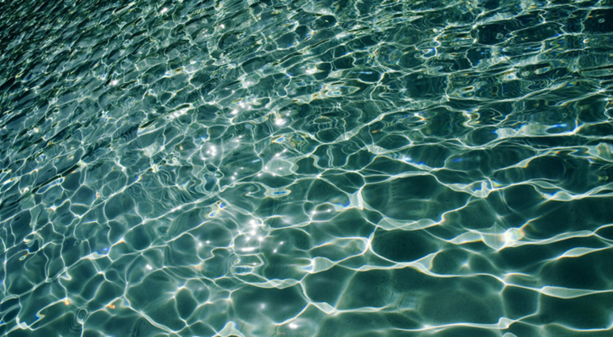Ripples of water in a pool