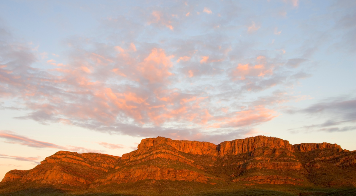 Sunrise over Wilpena Pound in South Australia 