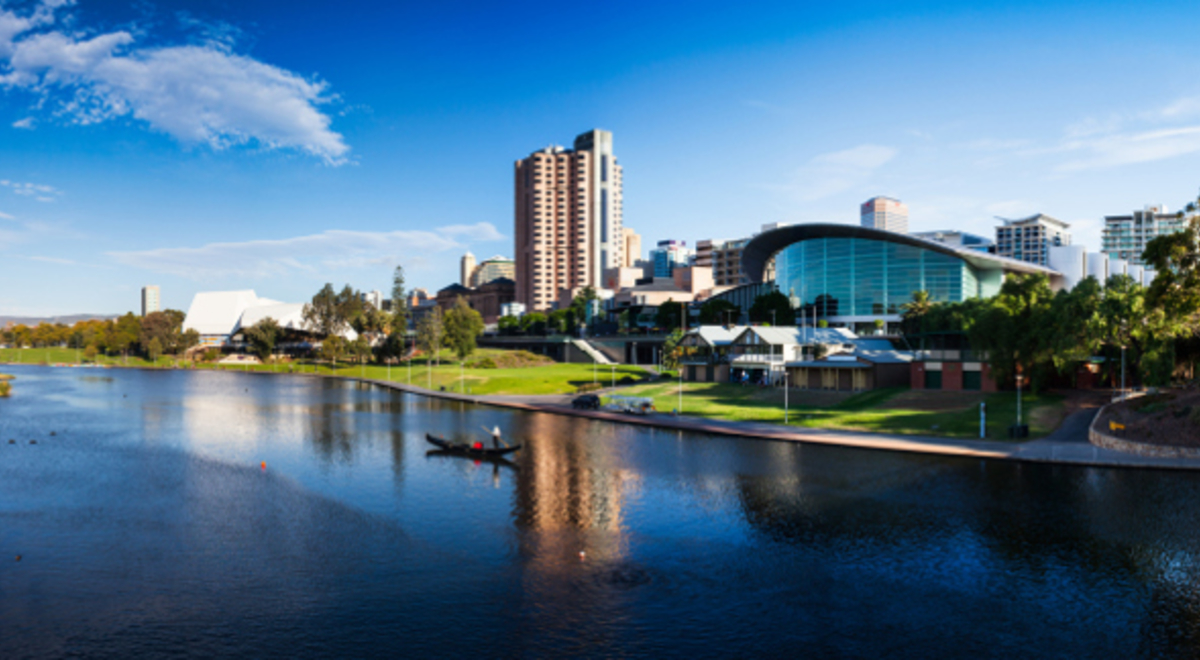 A view of Adelaide city across the river