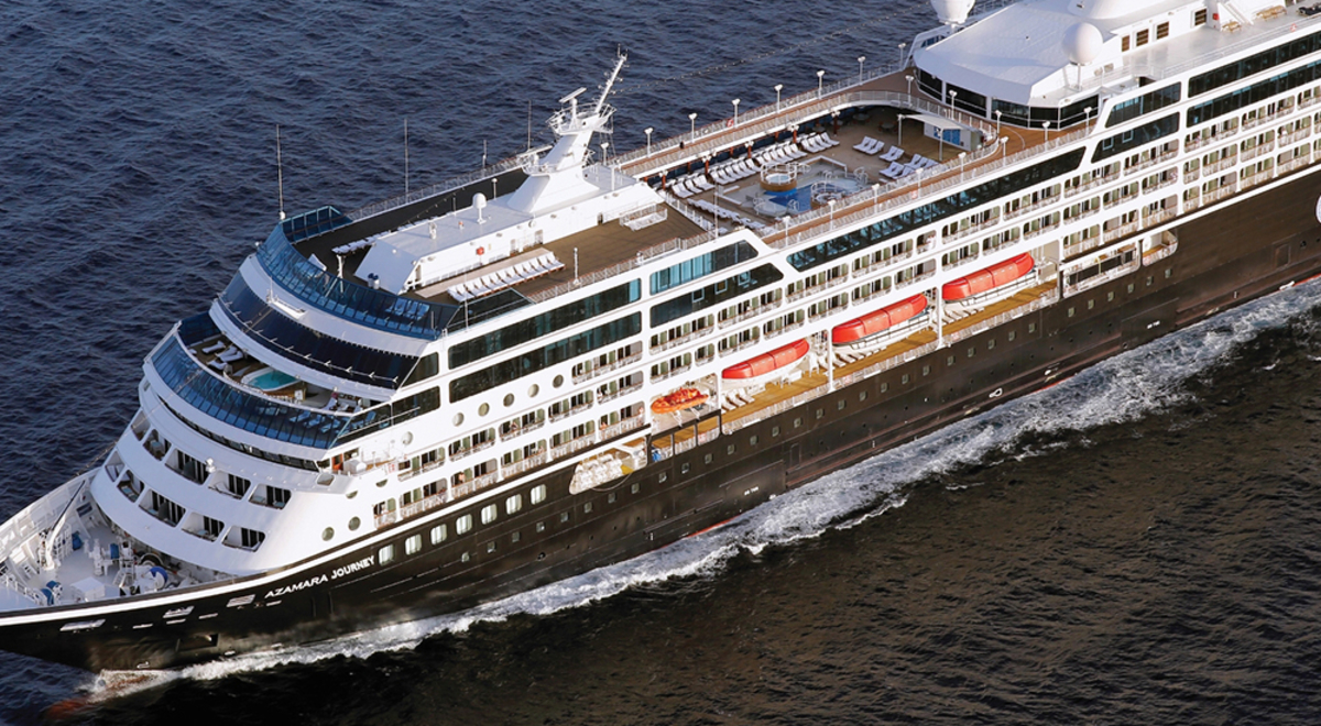  Azamara Journey cruise ship sailing across the water