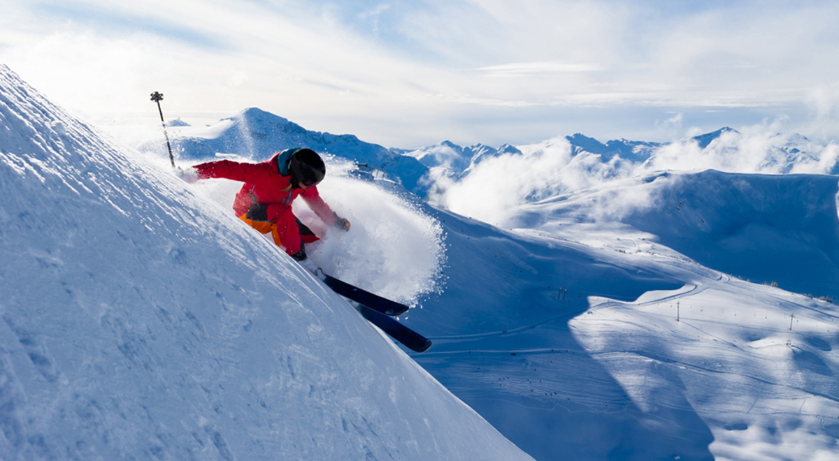 Female skier in Canada