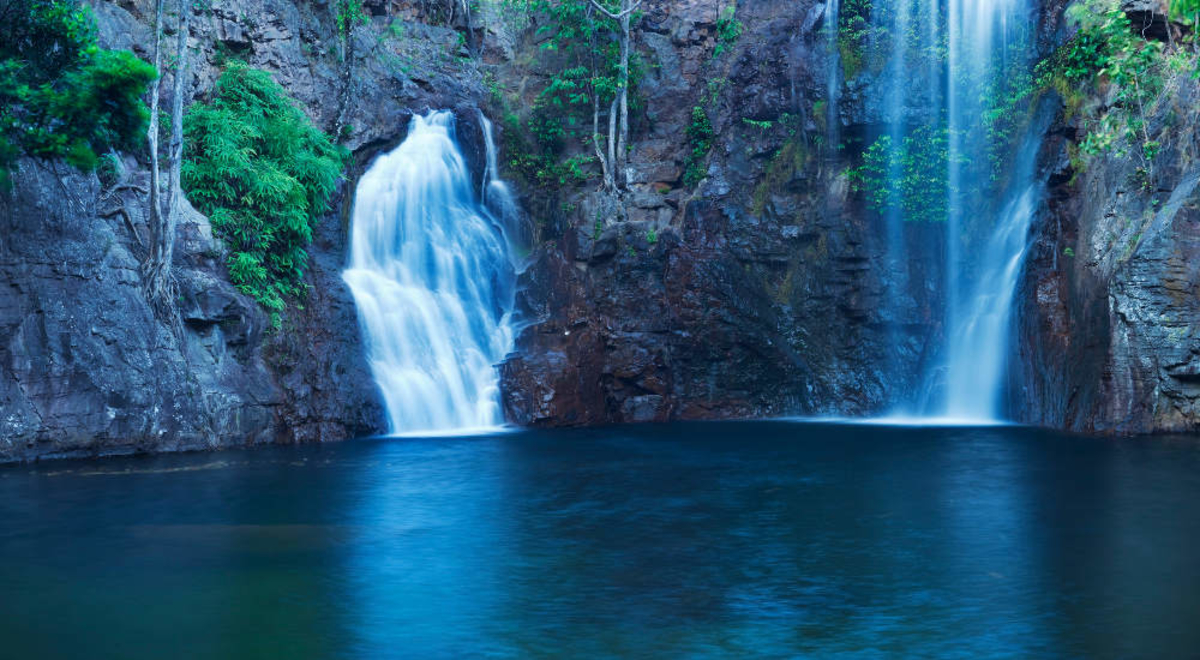 a tranquil waterfalls in darwin