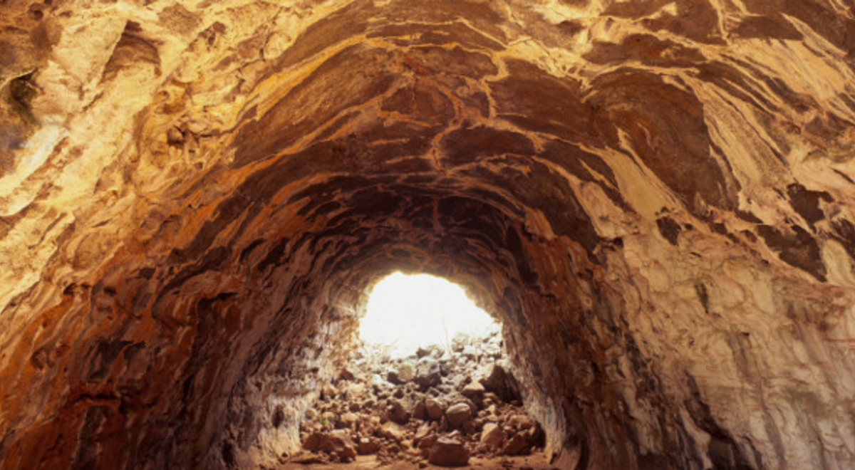 Lave tube cave at Undara   