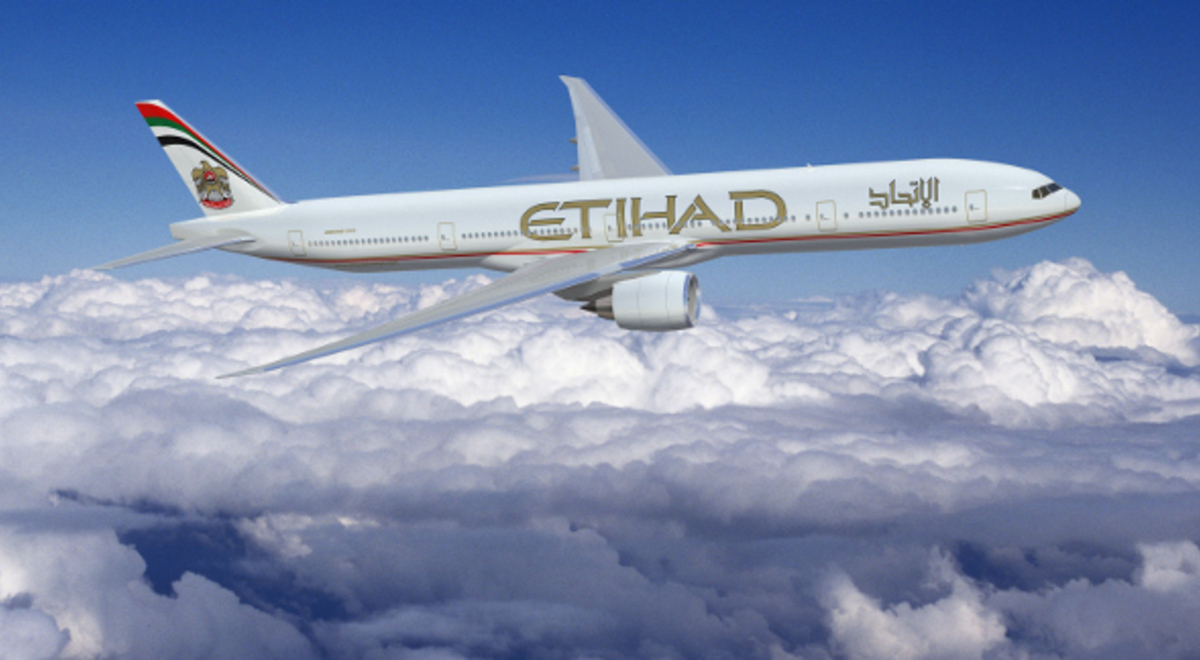 ETIHAD plane in motion 