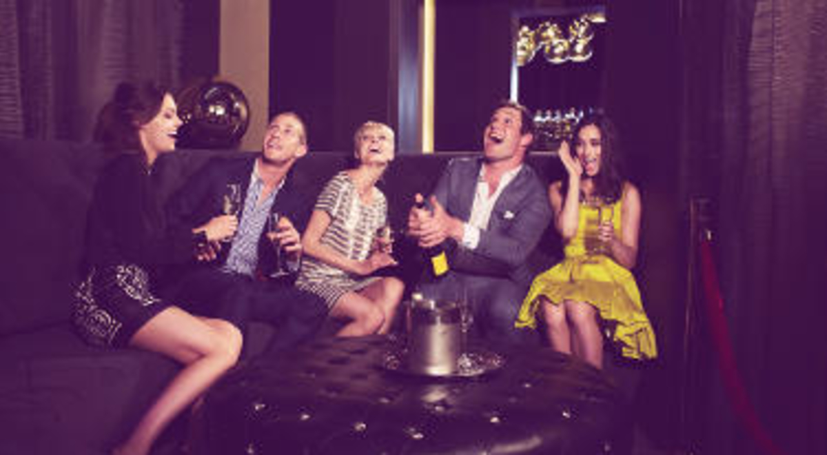 Group partying in Brisbane's Treasury Casino