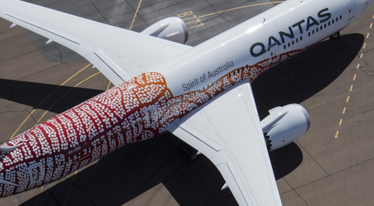 Qantas Dreamliner Emily Kame Kngwarreye. Photo: Qantas.