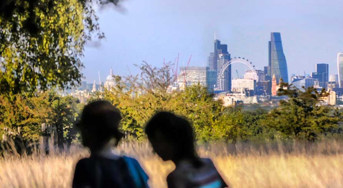 London skyline from Richmond Park 