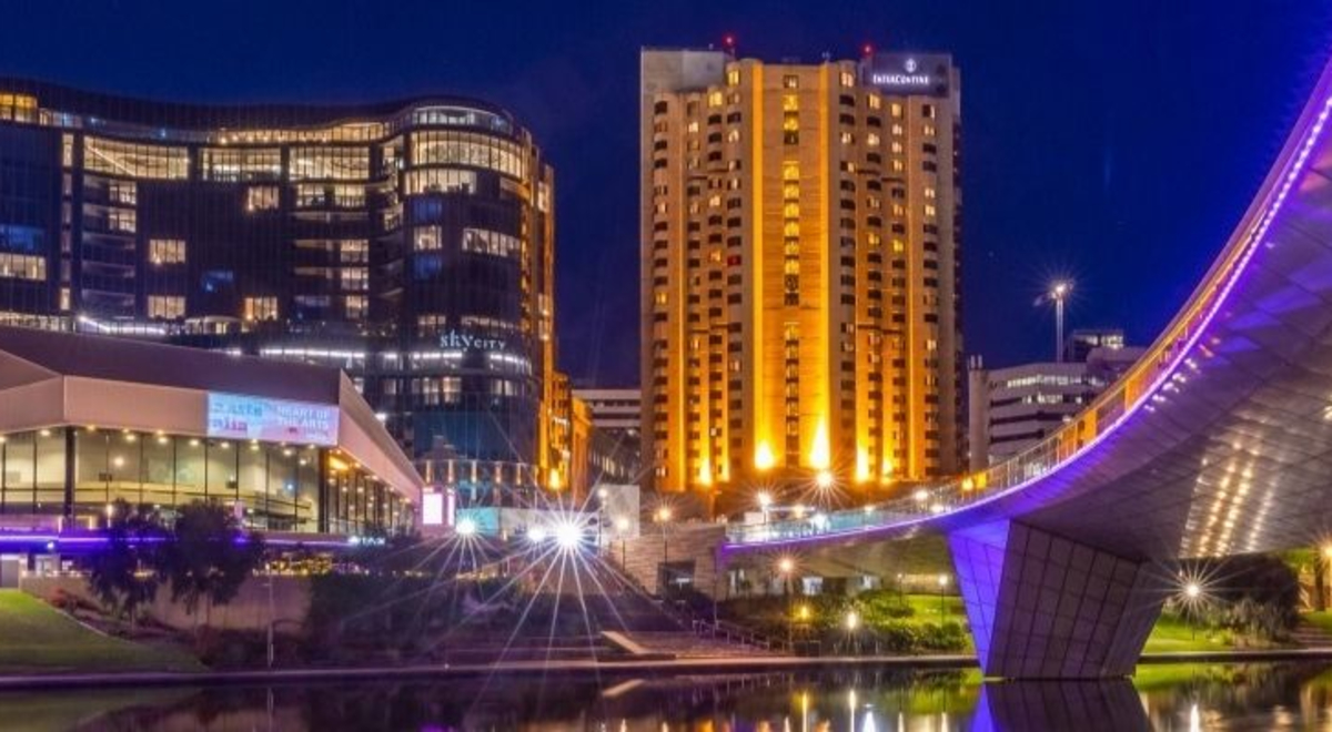 South Australia lit up at night 