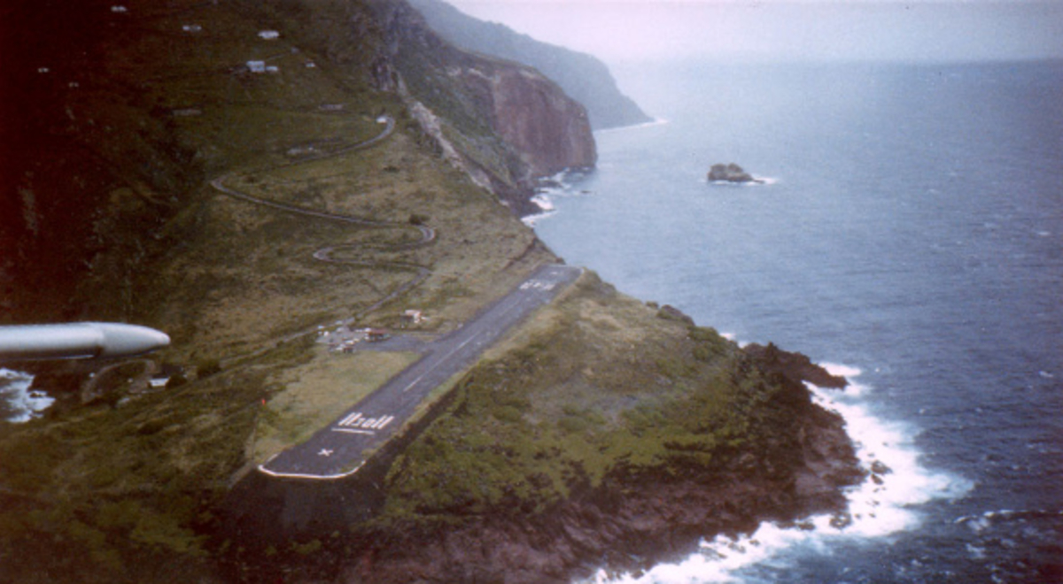 View of Saba airport 