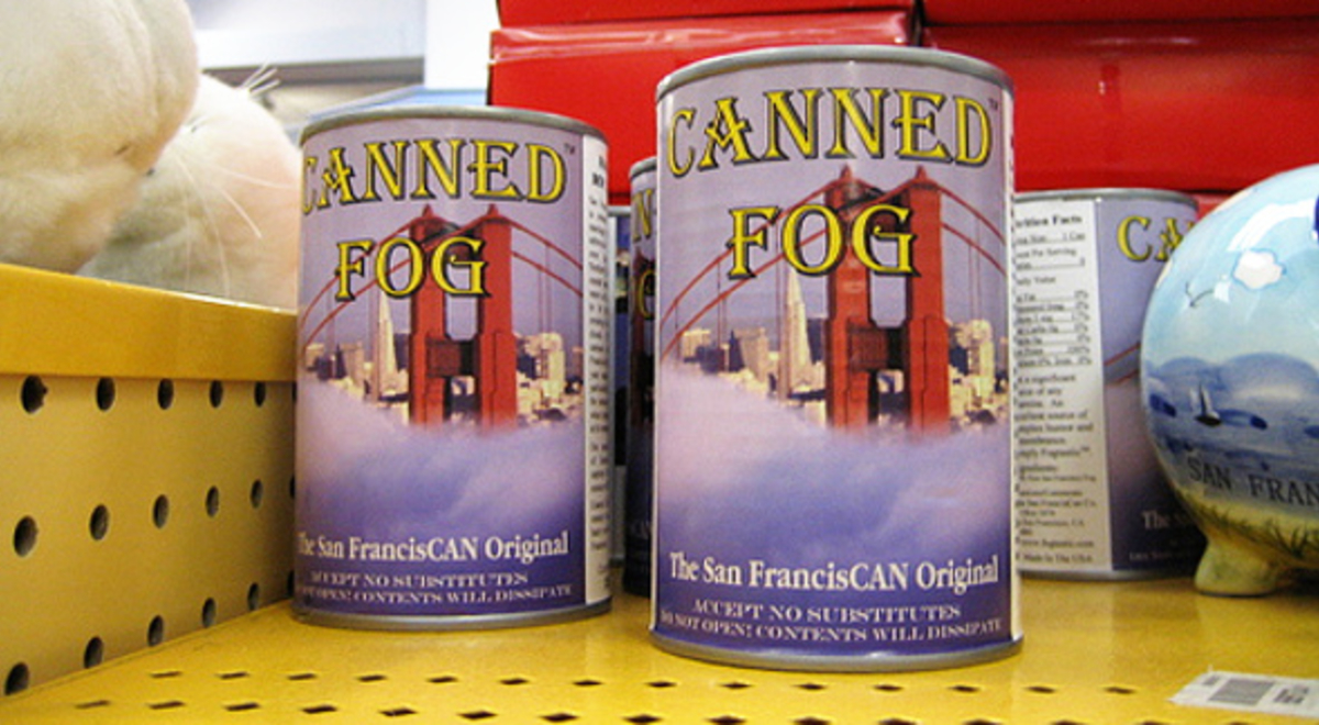 Creative San Francisco canned fog souvenir for sale