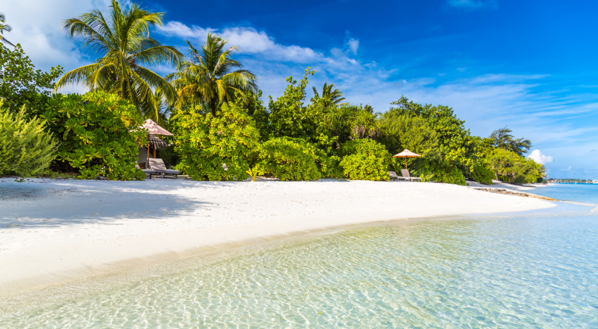 Beautiful tropical beach with crystal clear water