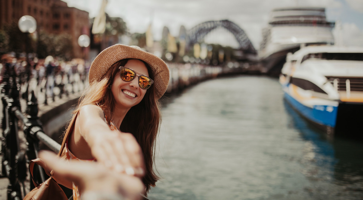 Woman on holiday
