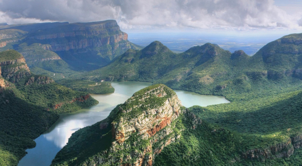 Looking down into Blyde River Canyon, Mpumalanga, South Africa 