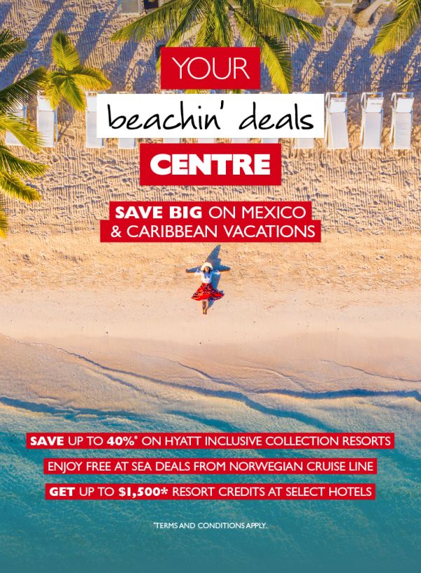 Save BIG on Mexico & Caribbean vacations - see these deals and more!