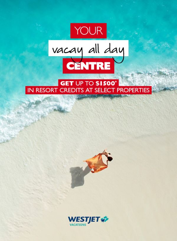 Save BIG with resort credits at select properties with WestJet!