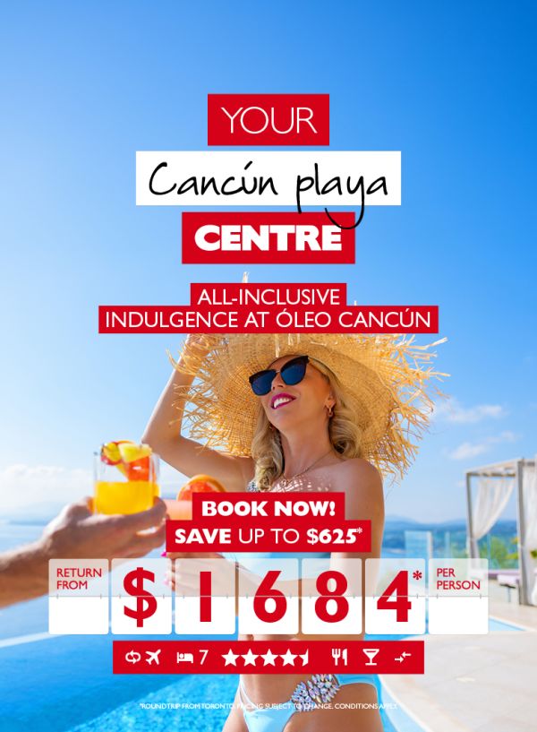 Enjoy this incredible Cancun vacation for as low as $1,684* per person!