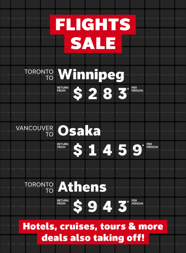 Check out these RED HOT flight deals!