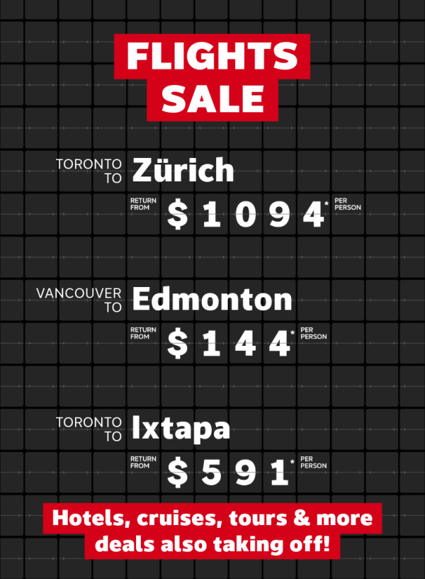Check out these RED HOT flight deals!