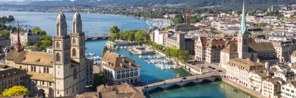 Zurich city on a sunny day