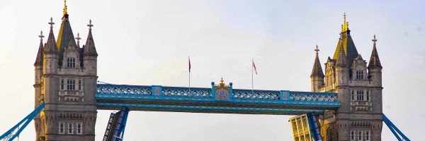 Silversea ship under the Tower Bridge in London
