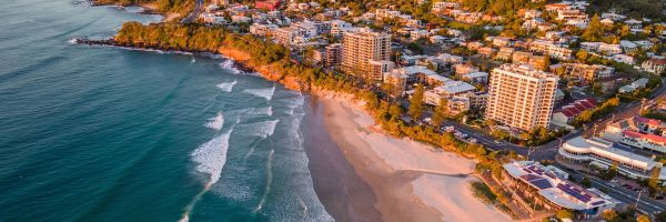 aerial view of Coolum, Sunshine Coast, Queensland