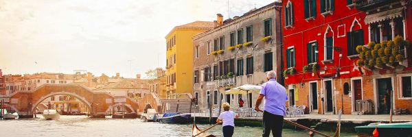 Gondola boat in a canal