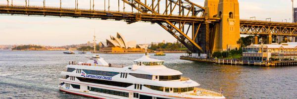 Ship with Sydney Harbour Bridge in the background