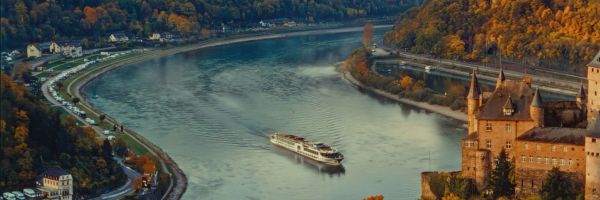 Trafalgar River Cruise ship sailing through the Rhine Valley 