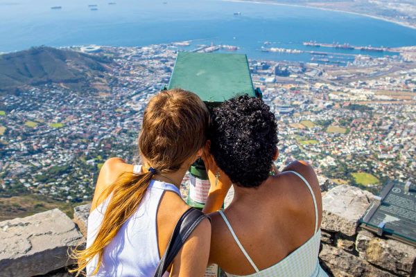 Lady pretending to be giraffe