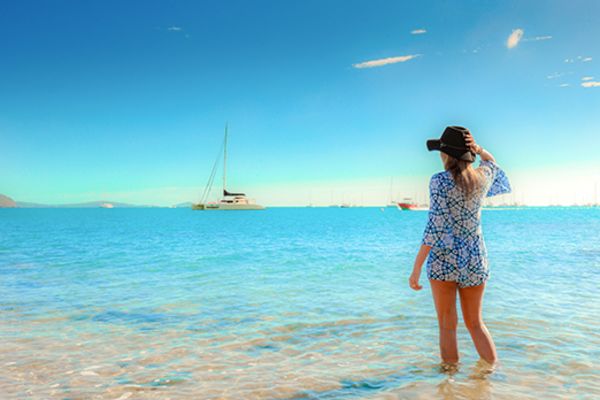 Child standing in the water