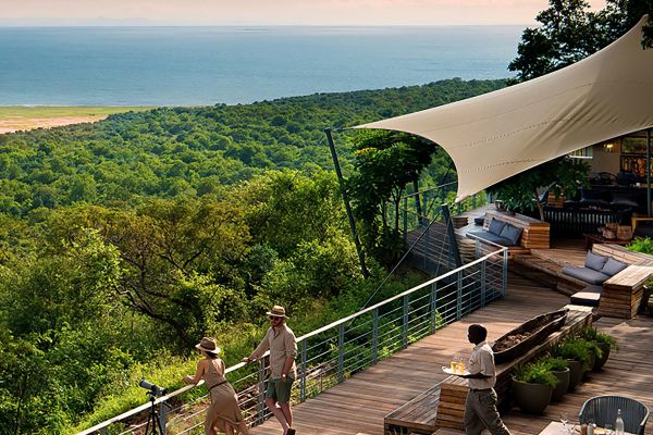 Looking out at green rolling landscapes