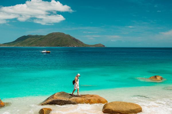 Standing along QLD coast