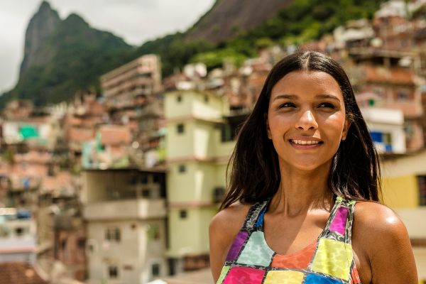 Portrait of young woman in Rio de Janeiro Brazil