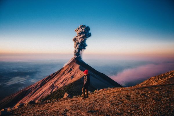 Smoking volcano in Guatemala