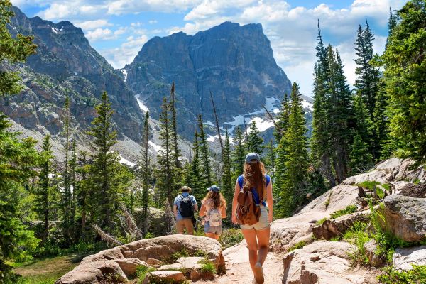 People on a hiking trail