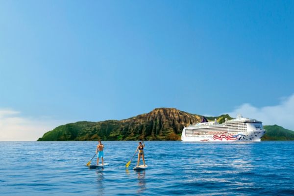 Woman Kayaking, Oahu, Hawaii, America, USA