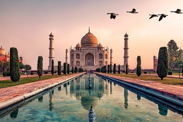 Taj Mahal mausoleum in Agra