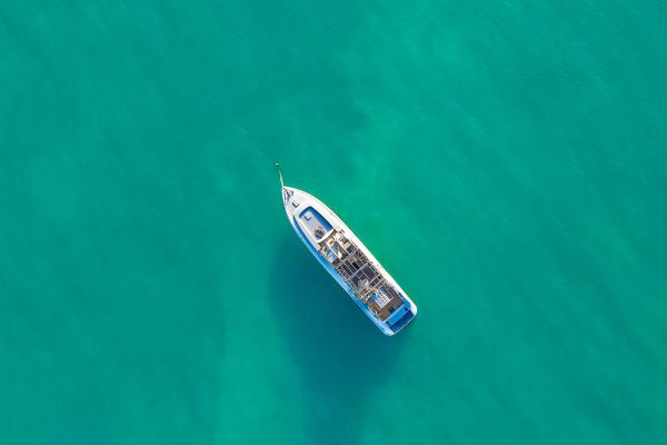 Top down photo of boat