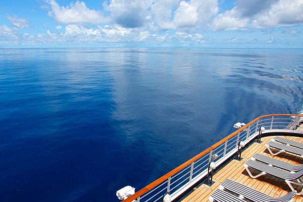Top deck with sun-bathing chairs