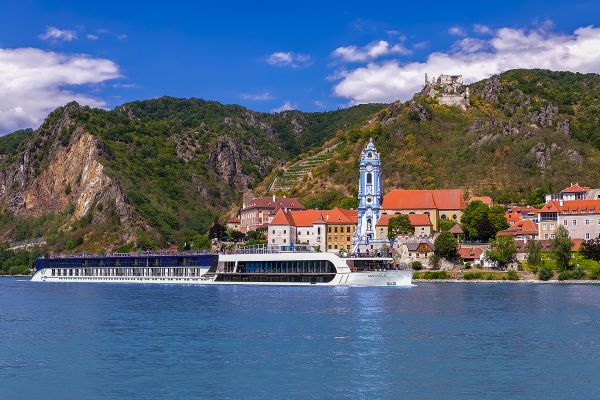 Ship in European river