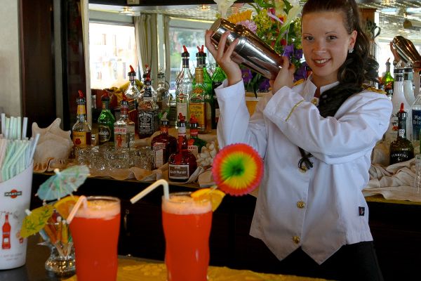 Bartending making cocktails