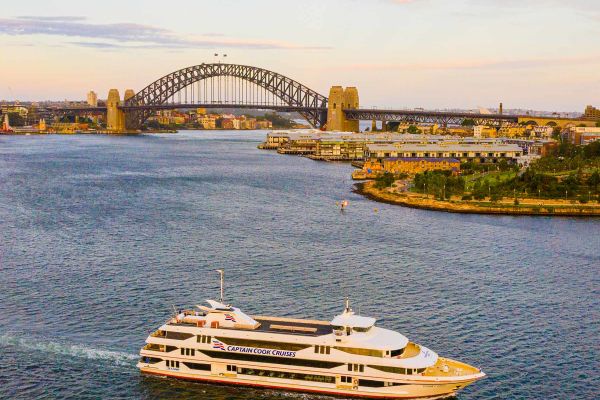 Ship with Sydney Harbour Bridge in the background