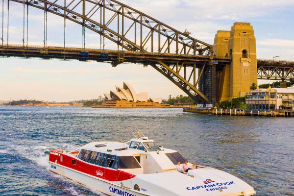 Ship with Sydney Harbour Bridge in the background