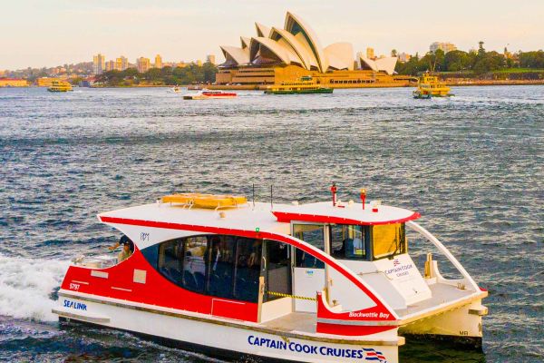 Ship with Sydney Harbour Bridge in the background