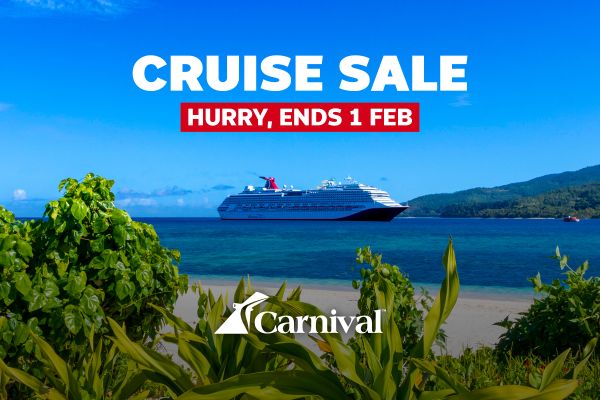 Cruise Sale - hurry, ends 1 Feb | Carnival