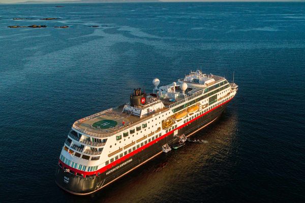 Cruise ship at twilight