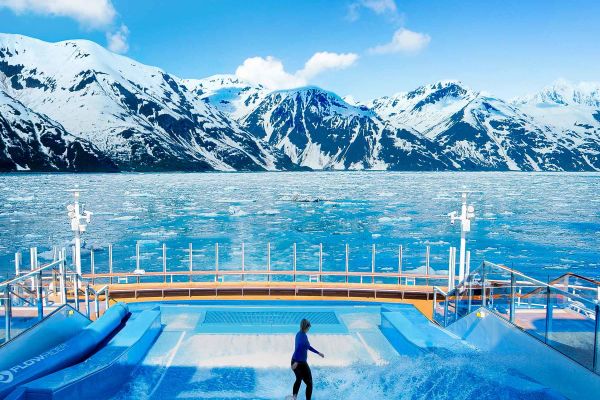 Person using a flow rider